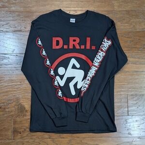 D.R.I. Dirty Rotten Imbeciles Size M 19x27 Band Tee‎ Longsleeve Shirt Men's